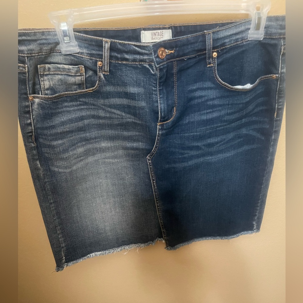 Denim mini skirt